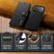 DG.MING DG.MING iPhone 17 Pro 2in1 Magnet Fodral / Skal Svart