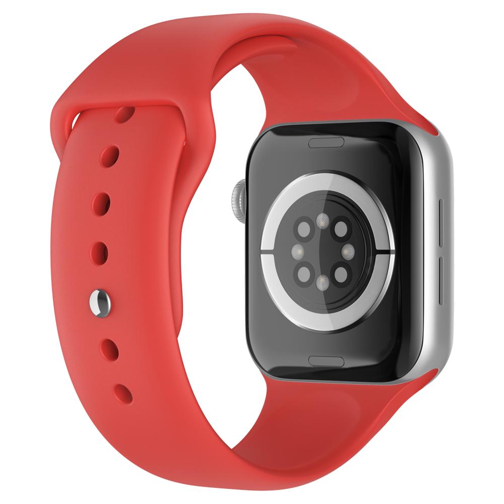 ColorPop Apple Watch 42/44/45/46/49 mm Silikon Armband (M/L) Röd