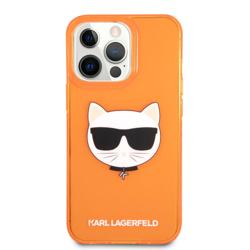 Karl Lagerfeld Karl Lagerfeld iPhone 13 Pro Skal TPU Choupette Fluorescent Orange