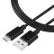 Tactical Tactical 2m 2.4A 12W USB-C Laddkabel Svart