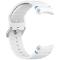  Galaxy Watch 5/5 Pro/6/7/FE Armband Silikon Wave Design Vit