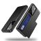  Samsung Galaxy S21 Ultra - Hybrid Skal Med Kortfack - Svart