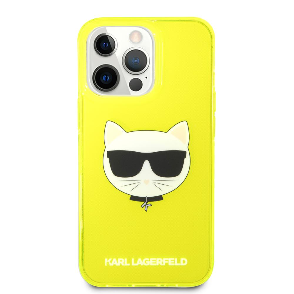 Karl Lagerfeld Karl Lagerfeld iPhone 13 Pro Skal TPU Choupette Fluorescent Gul