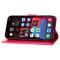  iPhone 15 Fodral Med Blommigt Tryck Röd/Rosa