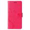  iPhone 15 Fodral Med Blommigt Tryck Röd/Rosa