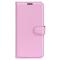  Motorola Edge 50 Pro 5G Litchi Läder Fodral Ljus Rosa