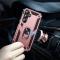  Samsung Galaxy A55 5G Skal Ring Armor Hybrid Roséguld
