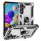  Samsung Galaxy A55 5G Skal Ring Armor Hybrid Silver