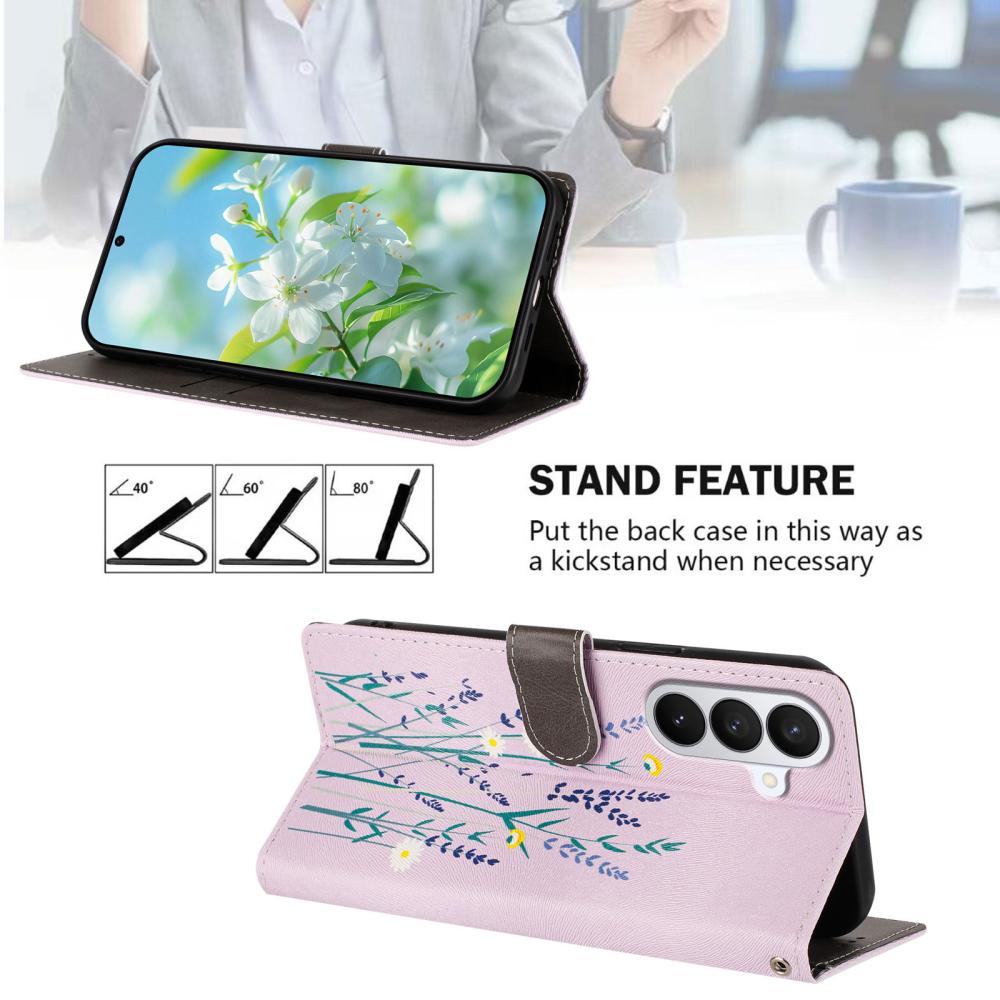  Samsung Galaxy S26 Fodral Med Tryck Lavendel