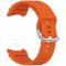  Galaxy Watch 5/5 Pro/6/7/FE Armband Silikon Wave Design Orange