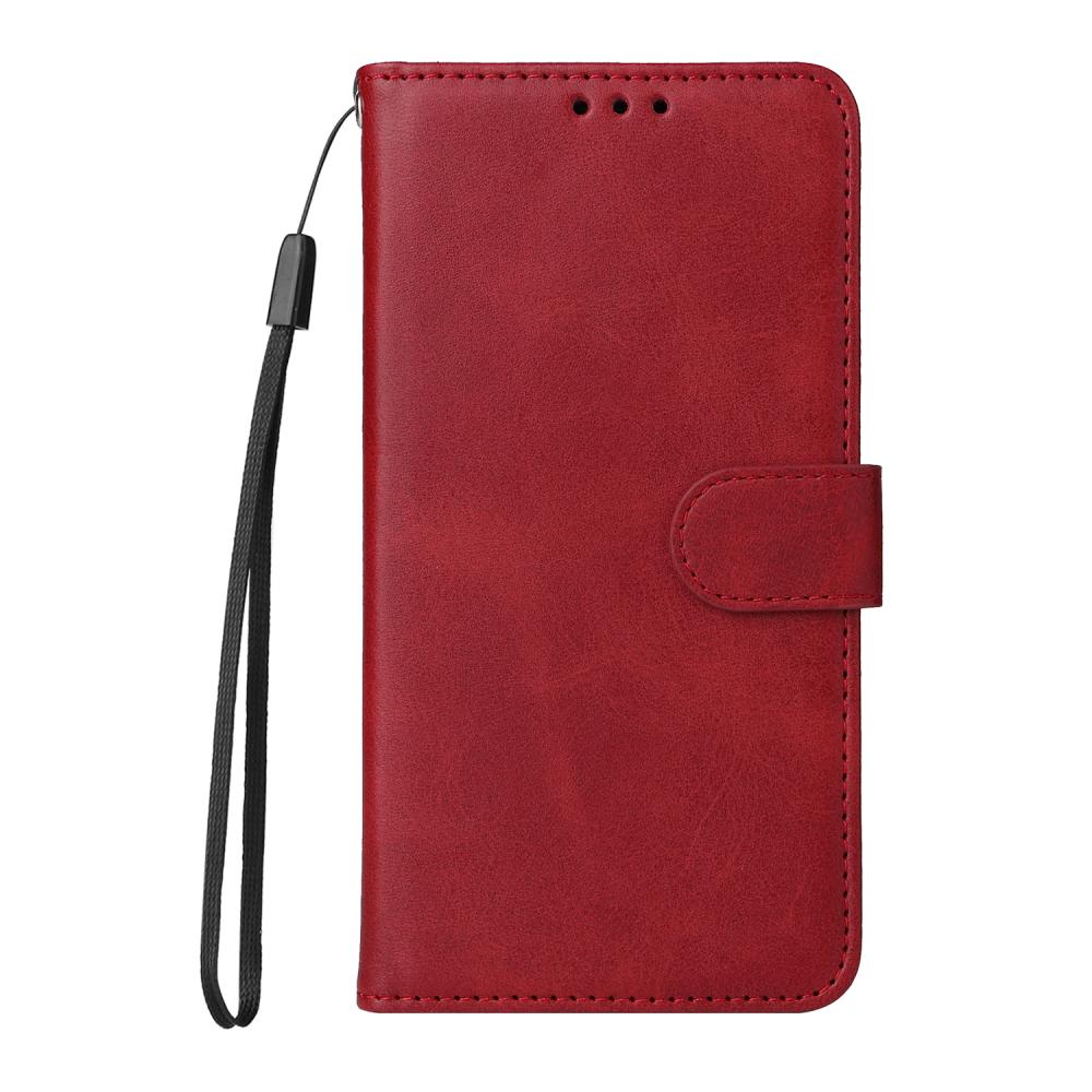  Samsung Galaxy S25 FE Plånboksfodral Läder Röd