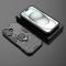  iPhone 16 Skal Hybrid Ring Armor Svart
