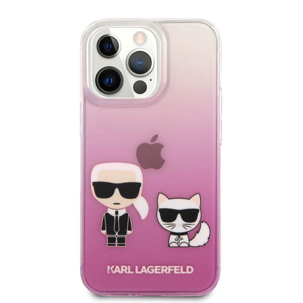 Karl Lagerfeld Karl Lagerfeld iPhone 13 Pro Skal Hybrid Karl & Choupette Rosa