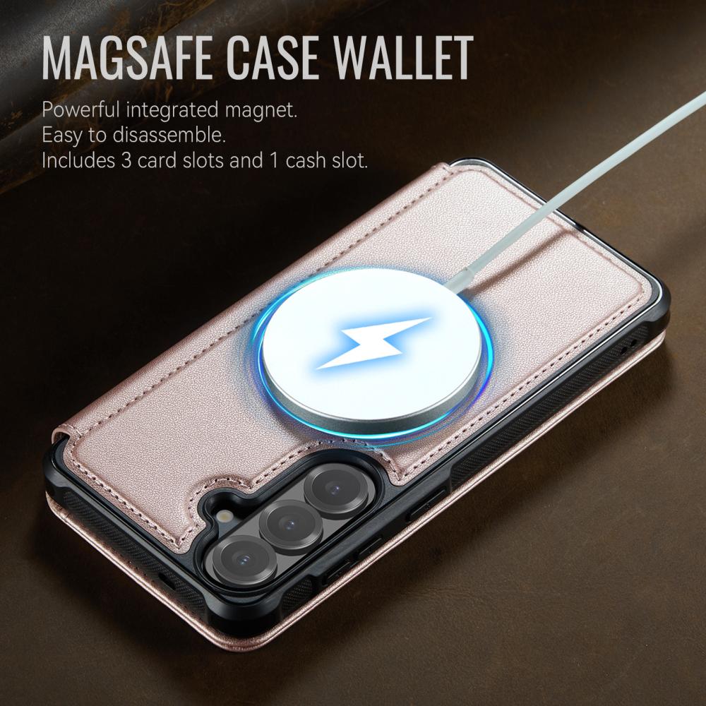 CASEME CASEME Samsung Galaxy S26 Skal RFID Plånbok Roséguld