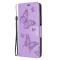  Nokia G10 / G20 Fodral Tryckt Butterfly Läder Lila