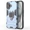  iPhone 16 Skal Hybrid Ring Armor Blå