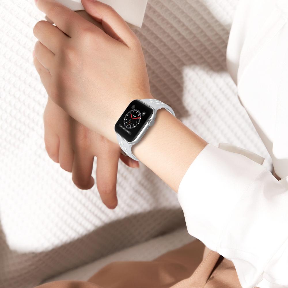 ColorPop Sportarmband Dual-Color Apple Watch 42/44/45/46/49 mm (M/L) Grå/Vit