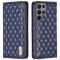 BINFEN BINFEN Galaxy S25 Ultra Fodral Flip Diamond Läder Blå