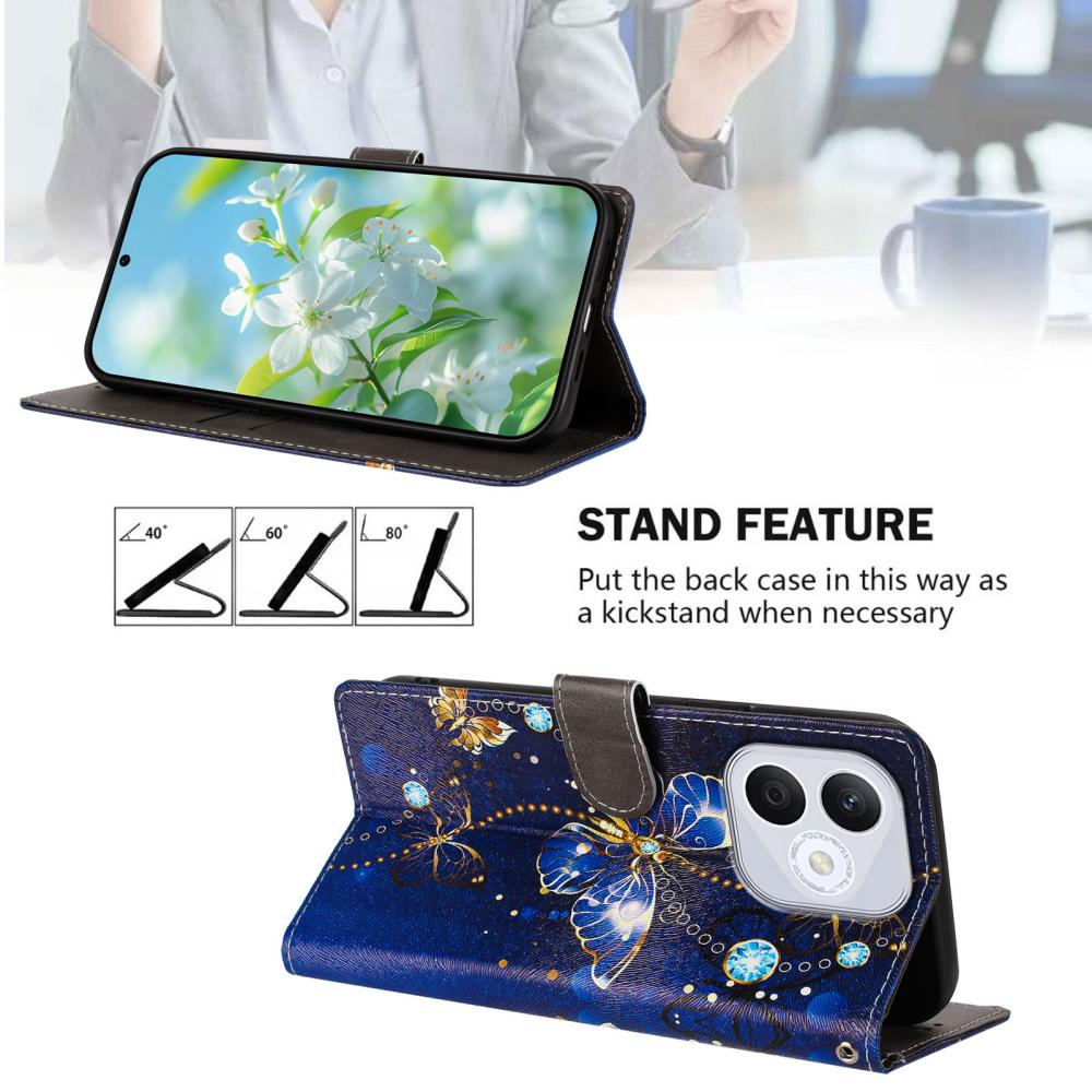  Honor 400 Lite Fodral Med Tryck Blå Fjäril