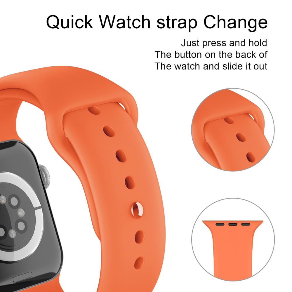 ColorPop Apple Watch 38/40/41/42 mm Silikon Armband (M/L) Orange