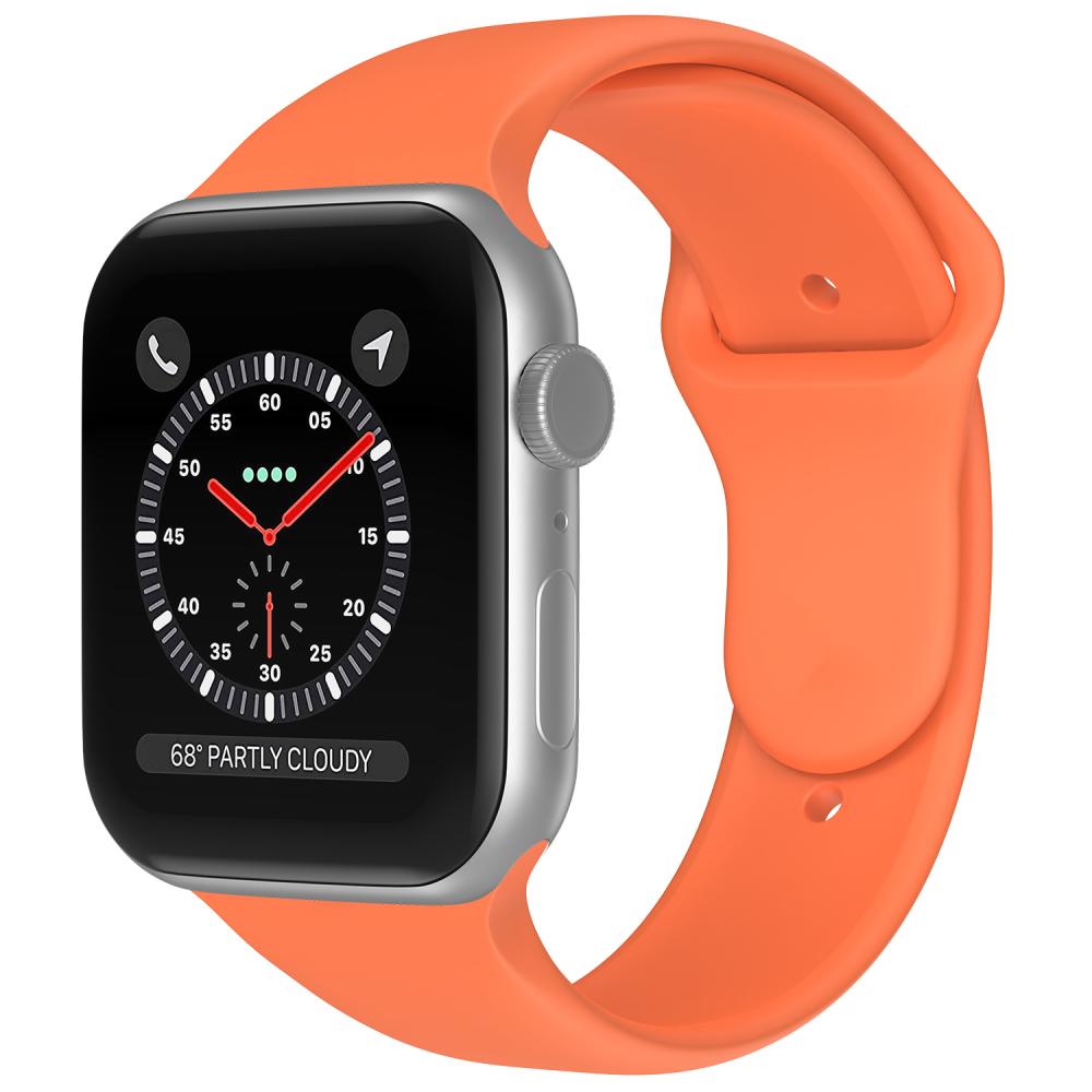 ColorPop Apple Watch 42/44/45/46/49 mm Silikon Armband (M/L) Orange