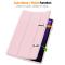  Samsung Galaxy Tab S9 FE Fodral Läder Pennhållare Rosa