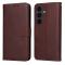  Samsung Galaxy S25 FE Plånboksfodral Läder Brun