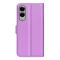  Samsung Galaxy S25 Edge Fodral Litchi Läder Lila