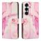  Samsung Galaxy S26 Plus Fodral Läder Marmor Roséguld