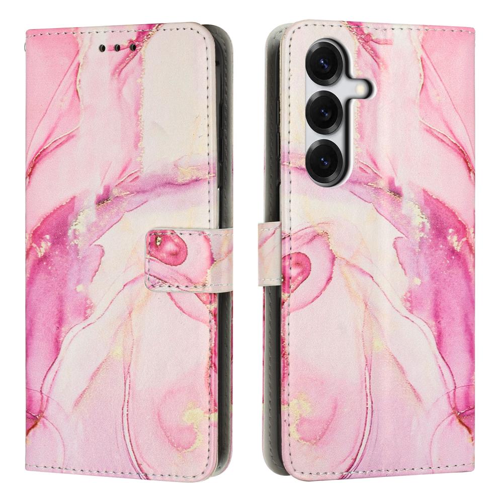  Samsung Galaxy S26 Plus Fodral Läder Marmor Roséguld
