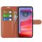  Motorola Edge 50 Pro 5G Litchi Läder Fodral Brun
