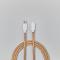 Smartline Smartline 2m USB-C - Lightning MFi Fuzzy Laddningskabel Sand
