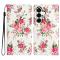  Samsung Galaxy A27 5G Fodral Läder Blommor Rosa