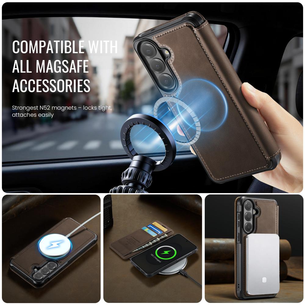 CASEME CASEME Samsung Galaxy S26 Skal RFID Plånbok Brun