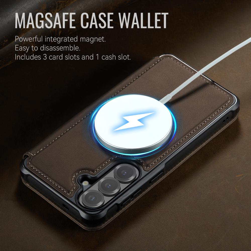 CASEME CASEME Samsung Galaxy S26 Skal RFID Plånbok Brun