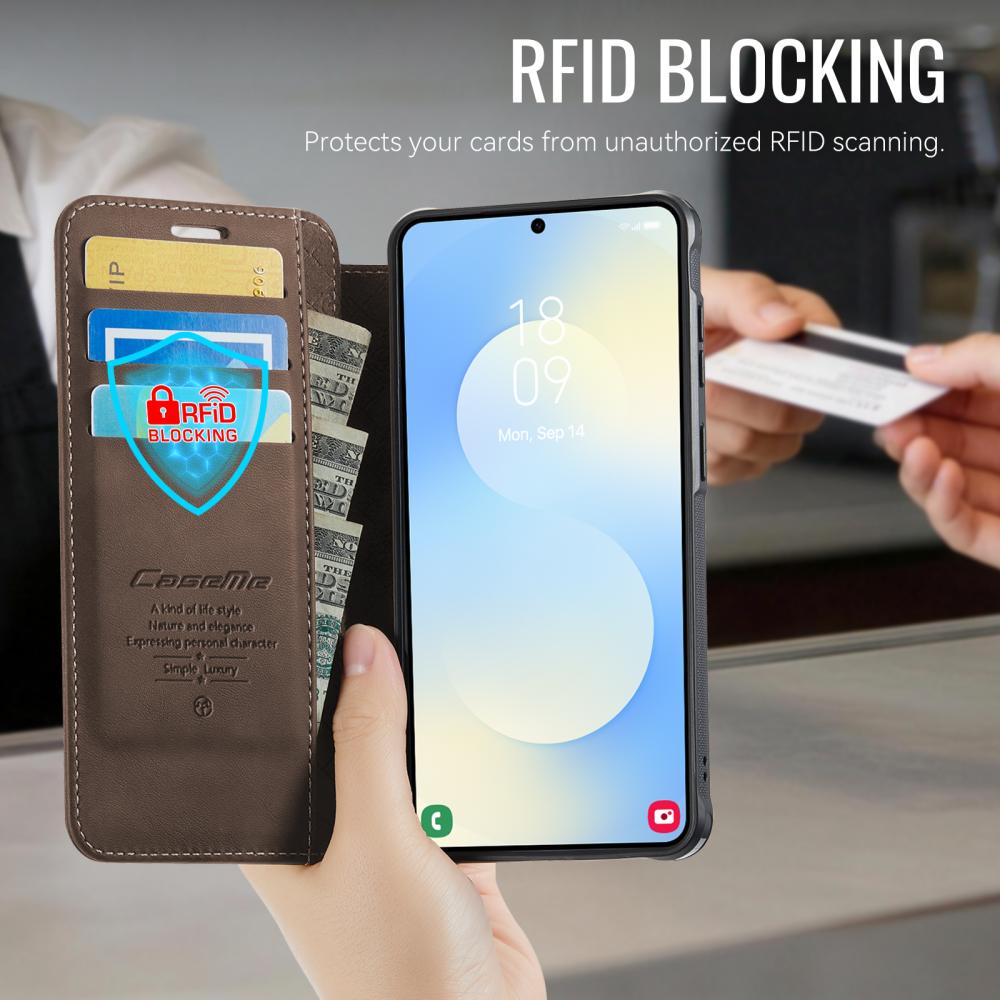 CASEME CASEME Samsung Galaxy S26 Skal RFID Plånbok Brun