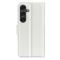  Samsung Galaxy S25 Fodral Litchi Läder Vit