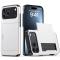  iPhone 17 Pro Skal Hybrid Med Kortfack Vit