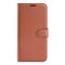  Samsung Galaxy S25 Edge Fodral Litchi Läder Brun