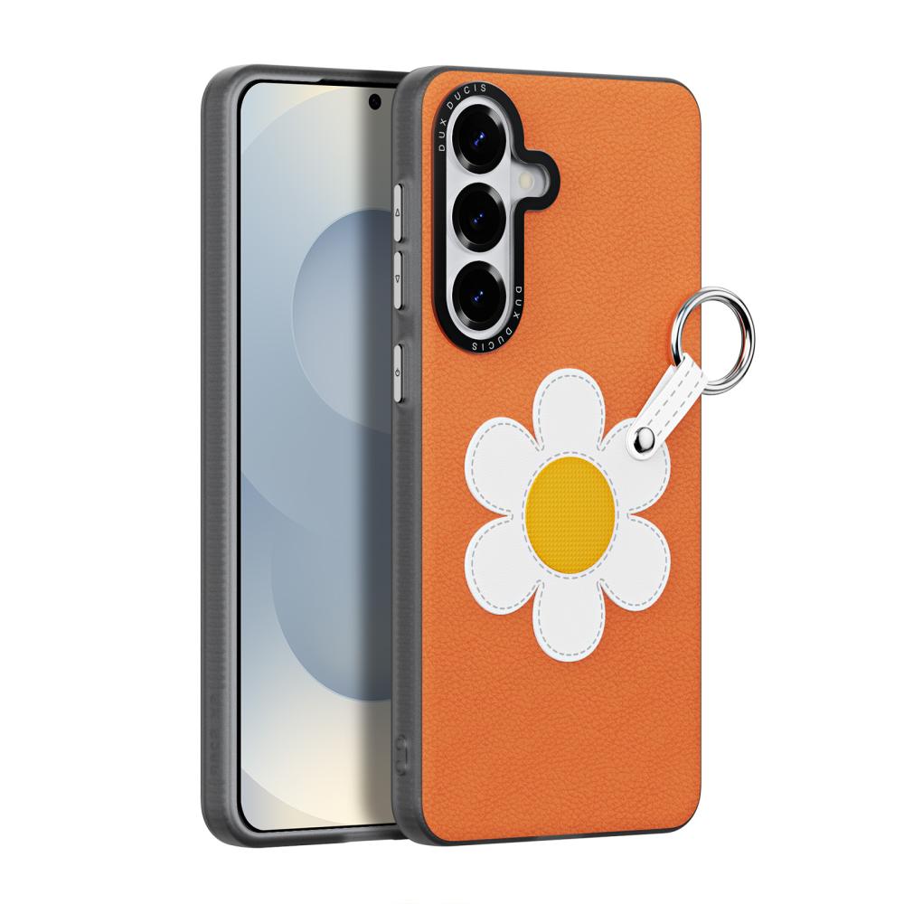 DUX DUCIS DUX DUCIS Samsung Galaxy S26 Skal PU-Läder Prästkrage Orange