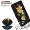  Samsung Galaxy A27 5G Fodral Läder Blommor Guld