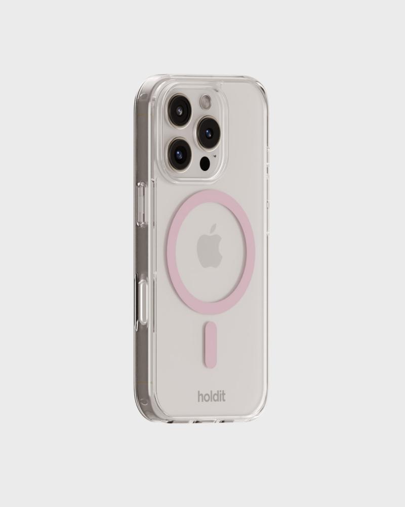 holdit holdit iPhone 16 Pro Mobilskal MagSafe Rosa/Transparent