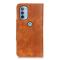  Motorola Moto G31 / G41 Fodral Mässing Magnet Brun