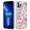  iPhone 15 Pro Skal Med Tryck Rosa Gardenia