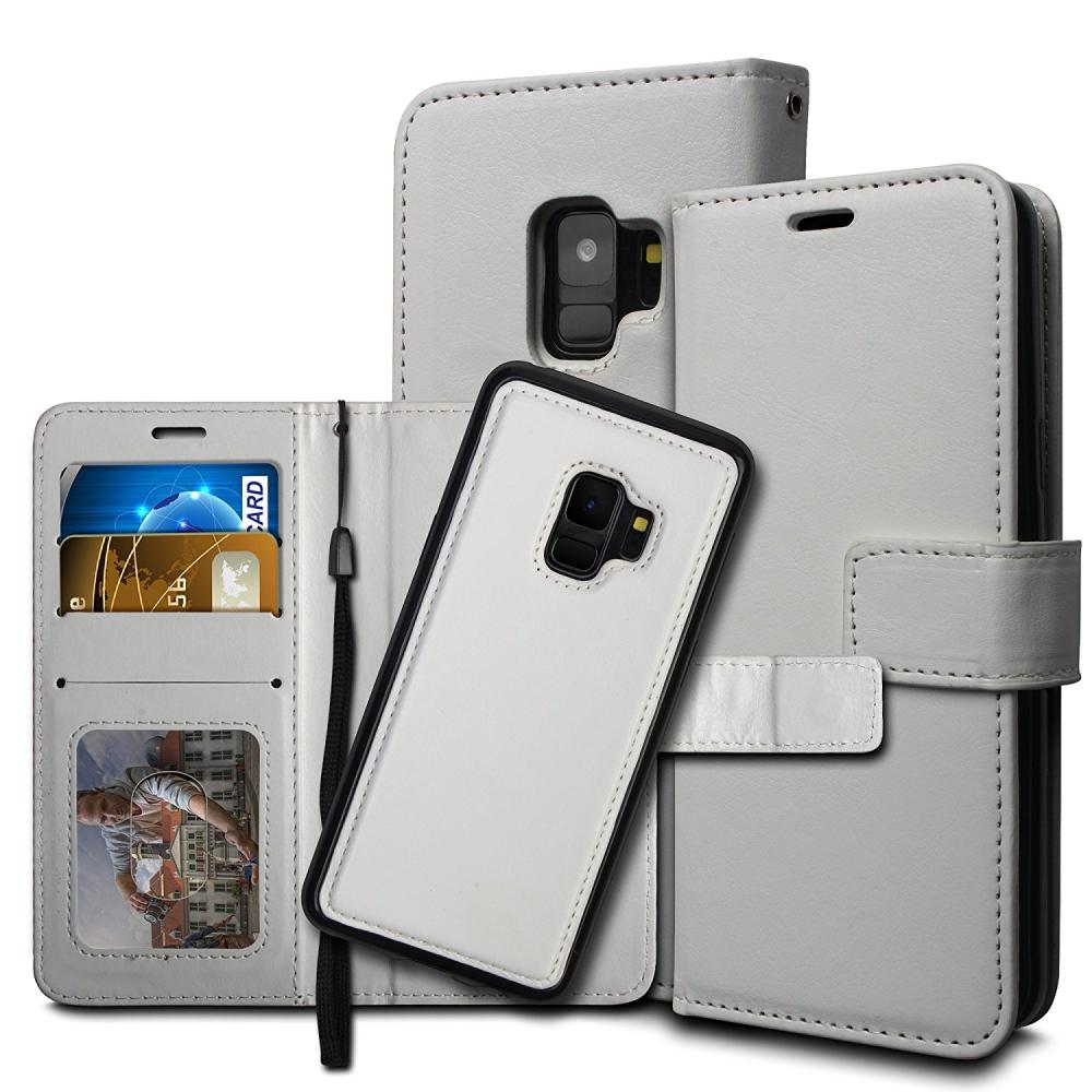  Samsung S9 - Fodral / Magnet Skal 2 in 1 - Vit