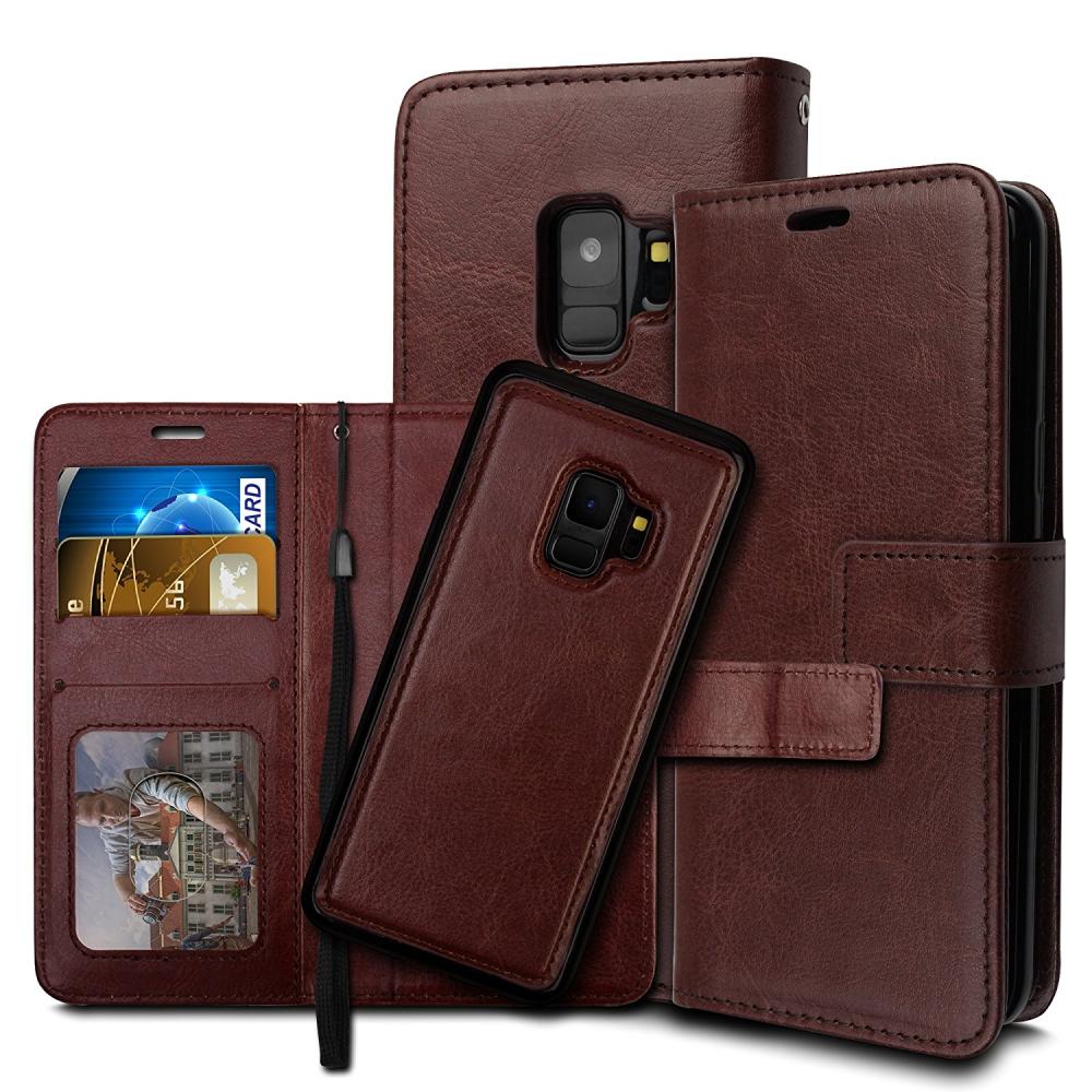  Samsung S9 - Fodral / Magnet Skal 2 in 1 - Brun