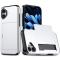  iPhone 16 Skal Hybrid Med Kortfack Silver