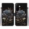  Samsung Galaxy A27 5G Fodral Läder Blomma Svart