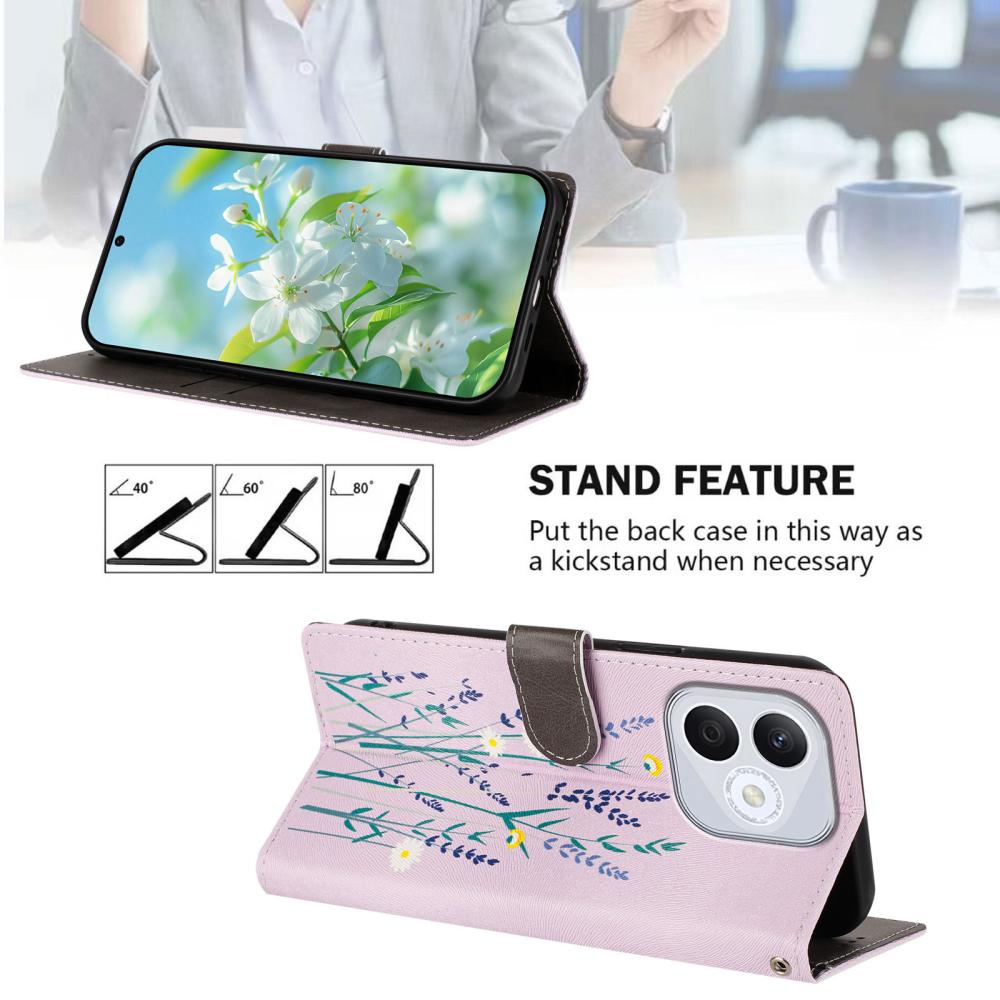  Honor 400 Lite Fodral Med Tryck Lavendel