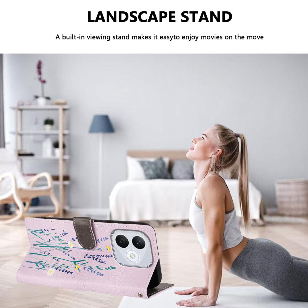  Honor 400 Lite Fodral Med Tryck Lavendel